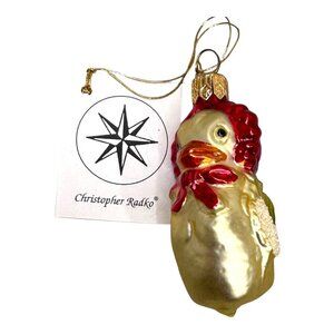 Christopher Radko Glass Chicken Little Baby Chick Farm Country Gift Ornament